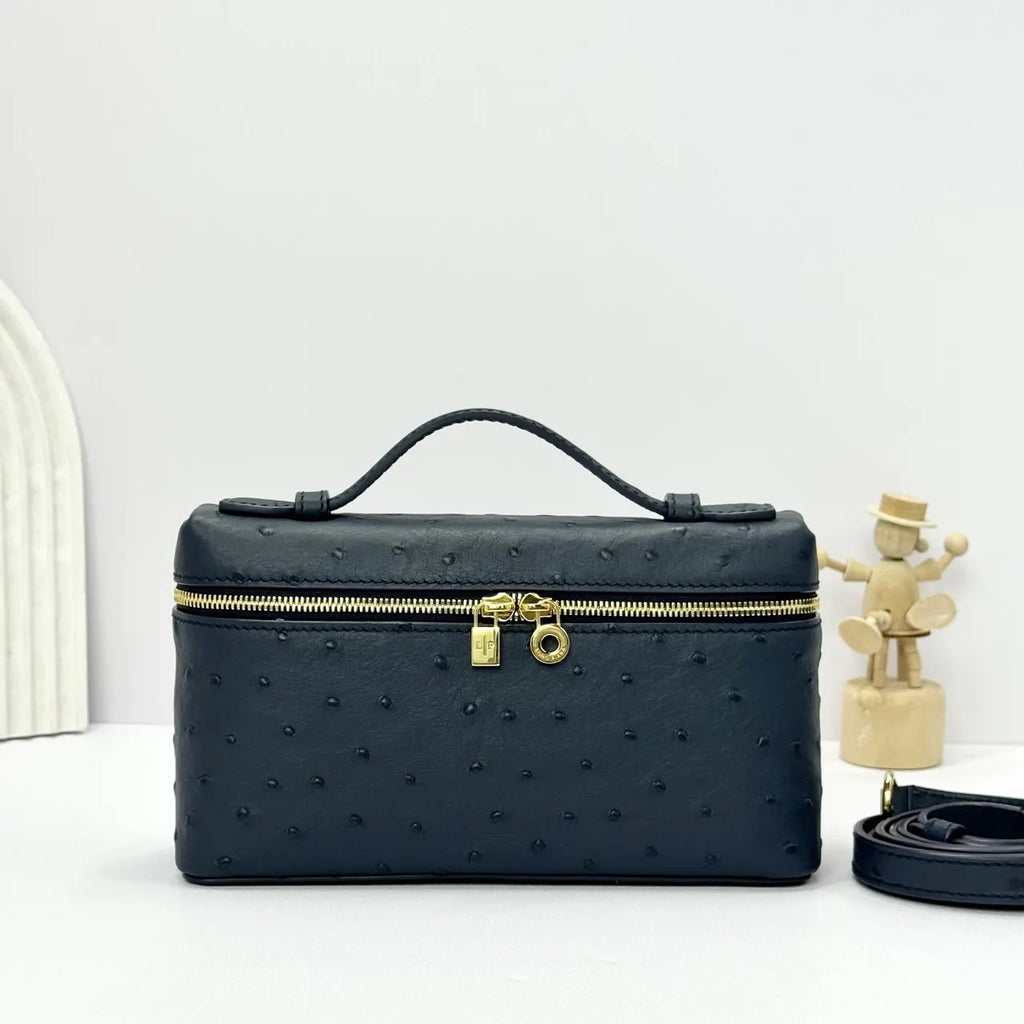 handle Loro Piana Black Ostrich Vanity