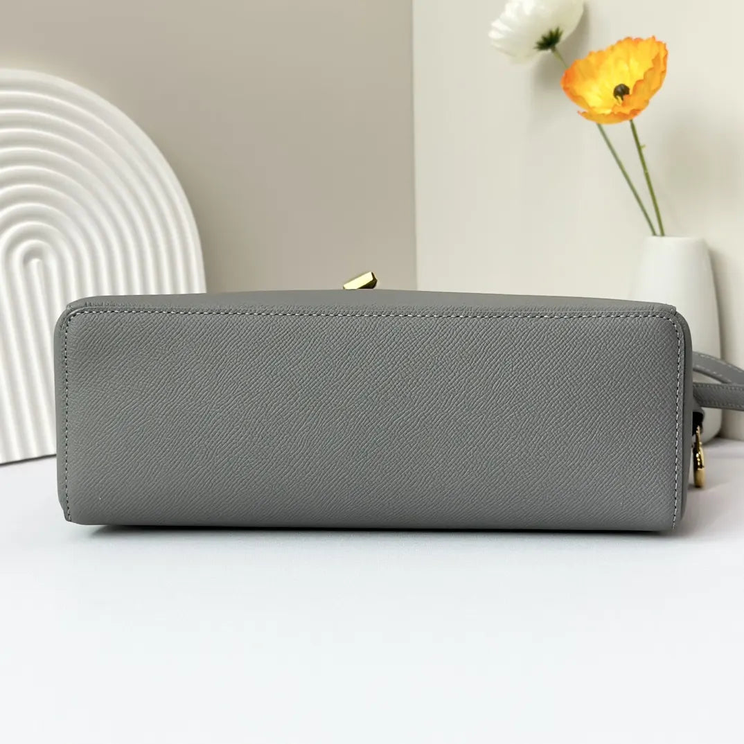 Loro Piana Steel Grey Handbag - Hình 4