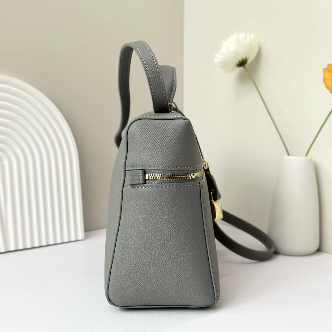 Loro Piana Steel Grey Handbag - Hình 3