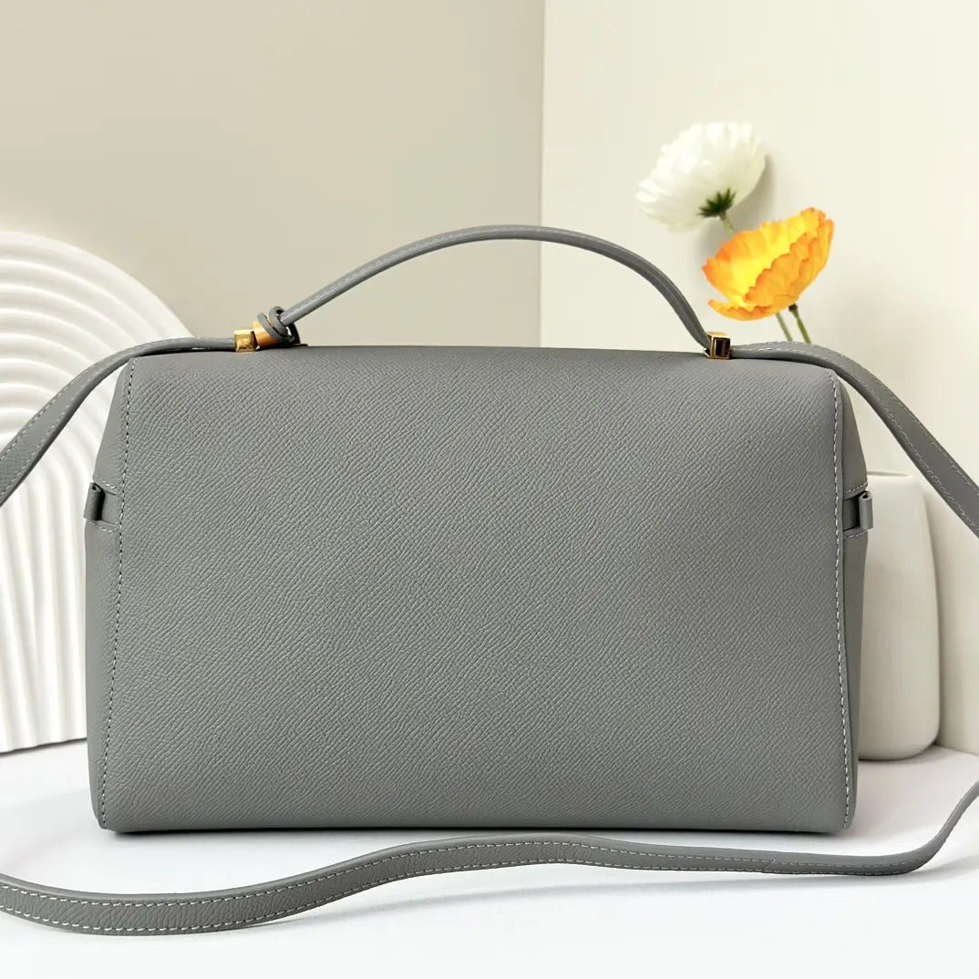 Loro Piana Steel Grey Handbag - Hình 2