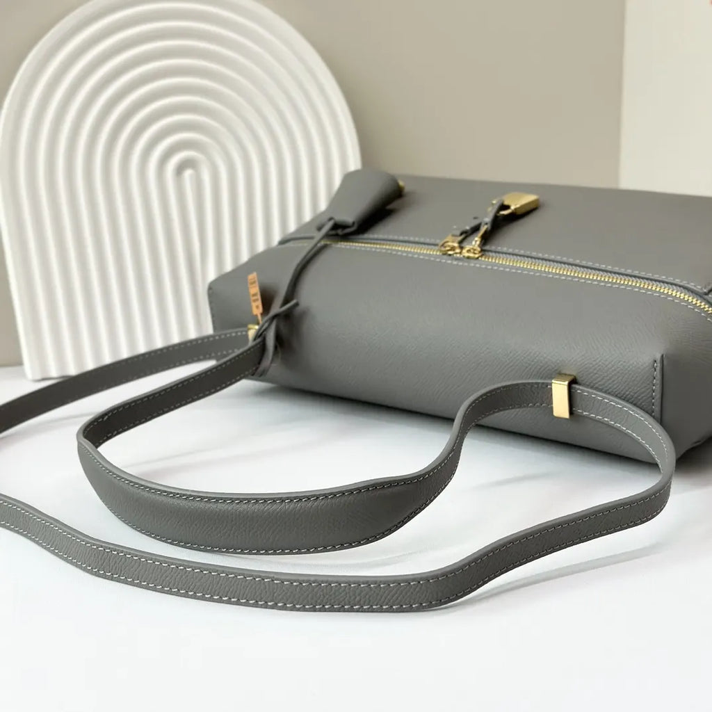 Loro Piana Steel Grey Handbag - Hình 5