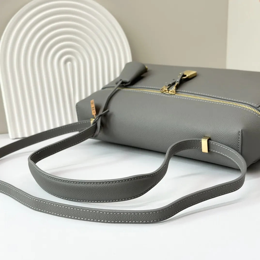 Loro Piana Steel Grey Handbag - Hình 5