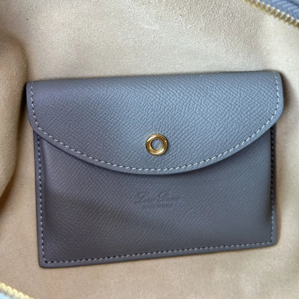 Loro Piana Steel Grey Handbag - Hình 7