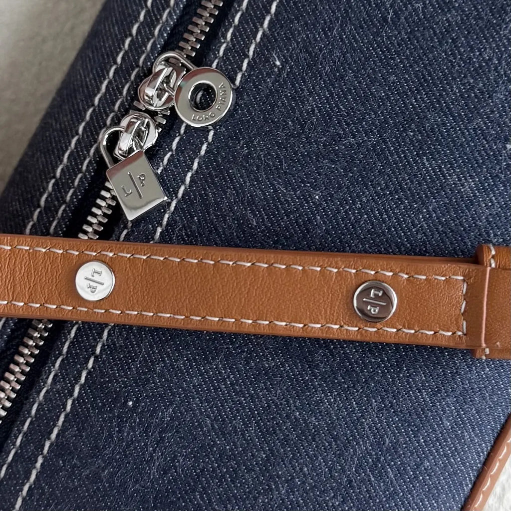 Loro Piana Denim Vanity Case - Hình 7