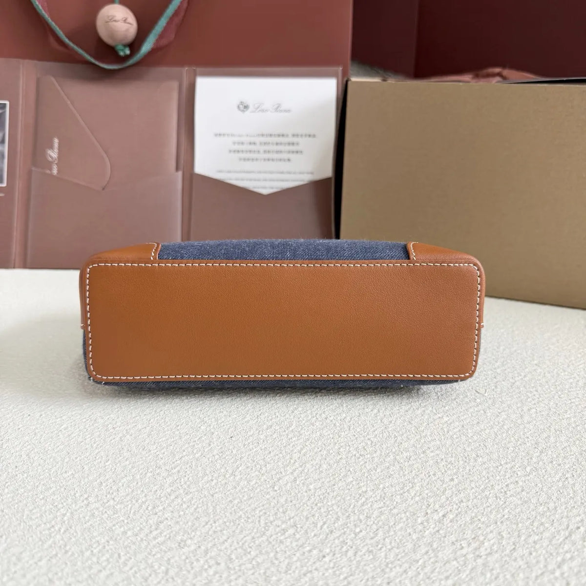 Loro Piana Denim Vanity Case - Hình 3