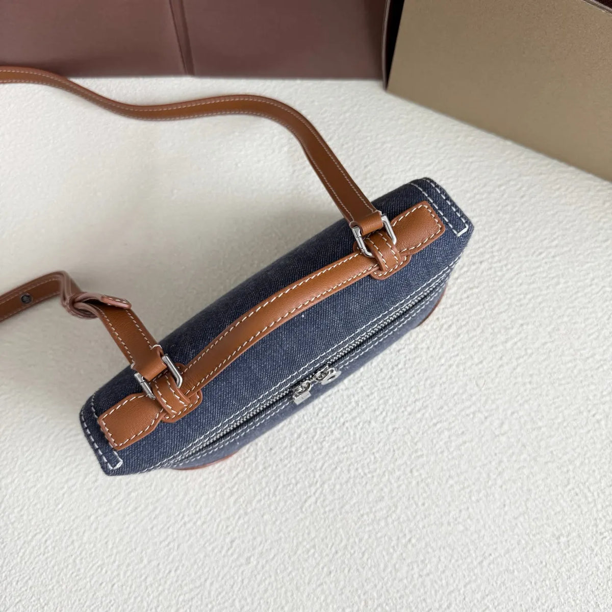 Loro Piana Denim Vanity Case - Hình 5
