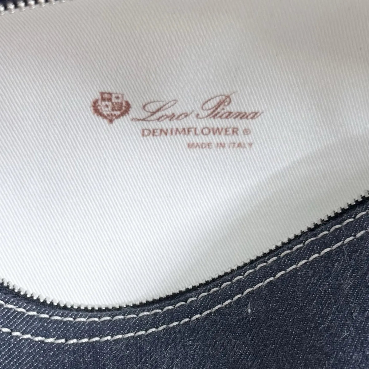 Loro Piana Denim Vanity Case - Hình 8