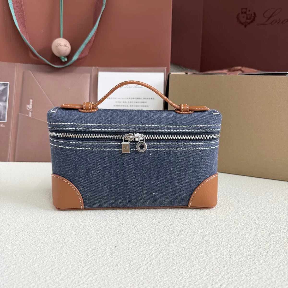 Loro Piana Denim Vanity Case