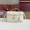 Loro Piana White Leather Box Bag