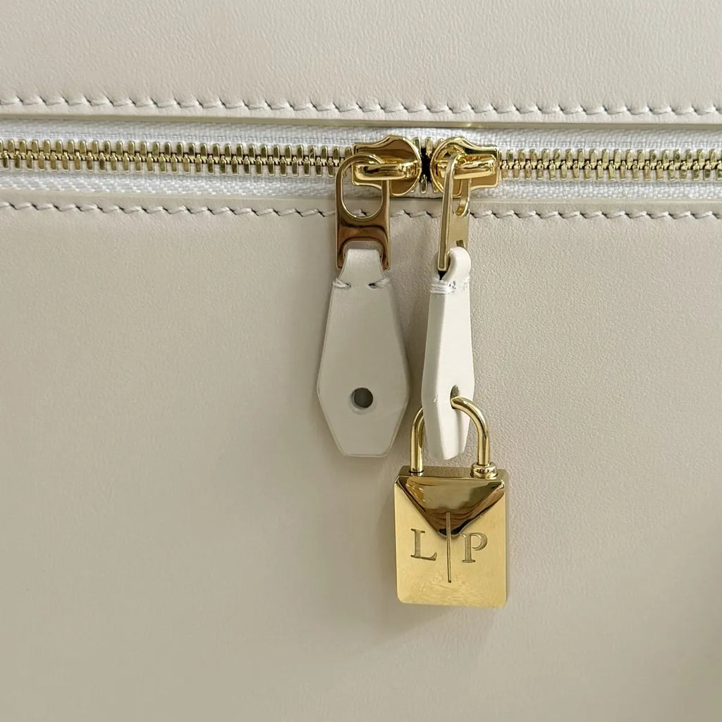 Loro Piana Cream Box Bag leather - Hình 6