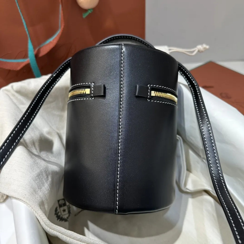 Loro Piana Black Cylinder Bag - Hình 3