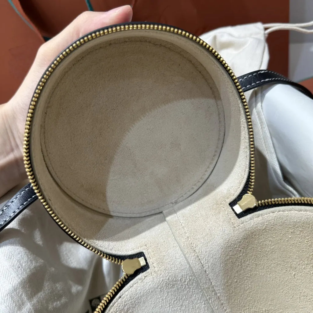 Loro Piana Black Cylinder Bag - Hình 7