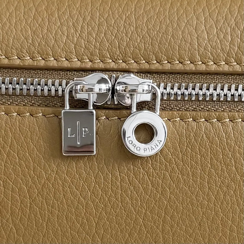 Loro Piana Tan Leather Box Bag - Hình 6