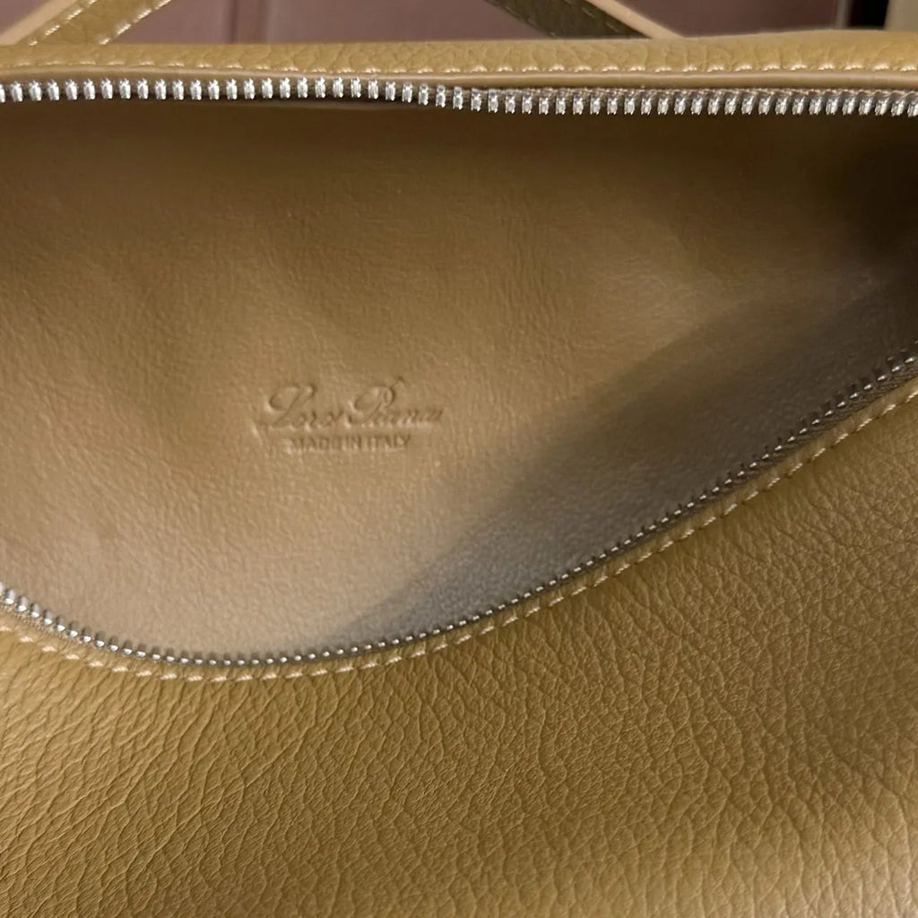 Loro Piana Tan Leather Box Bag - Hình 9