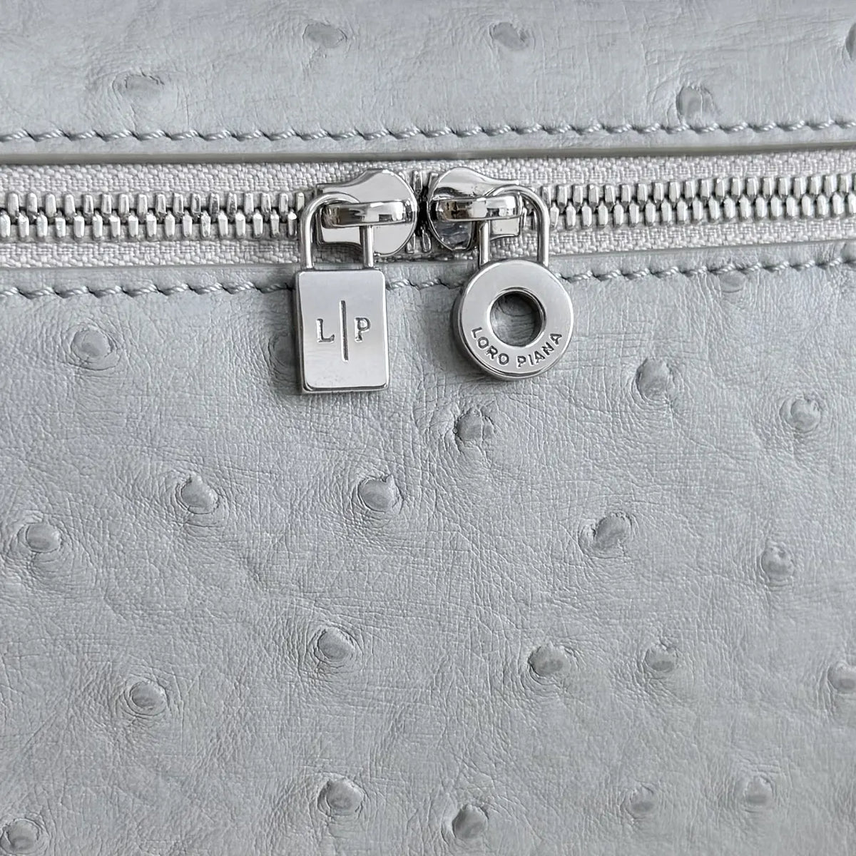Loro Piana Pale Blue Ostrich - Hình 6