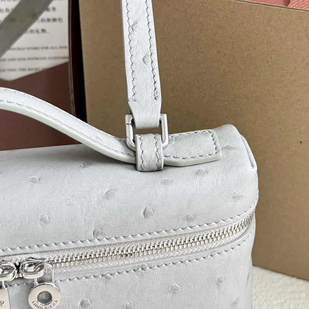 Loro Piana Pale Blue Ostrich - Hình 8