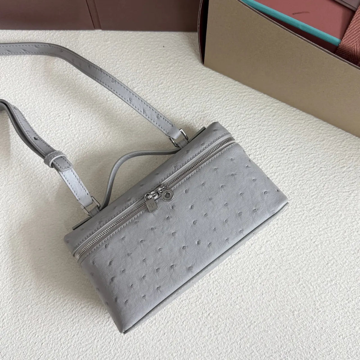 Loro Piana Pale Blue Ostrich - Hình 4