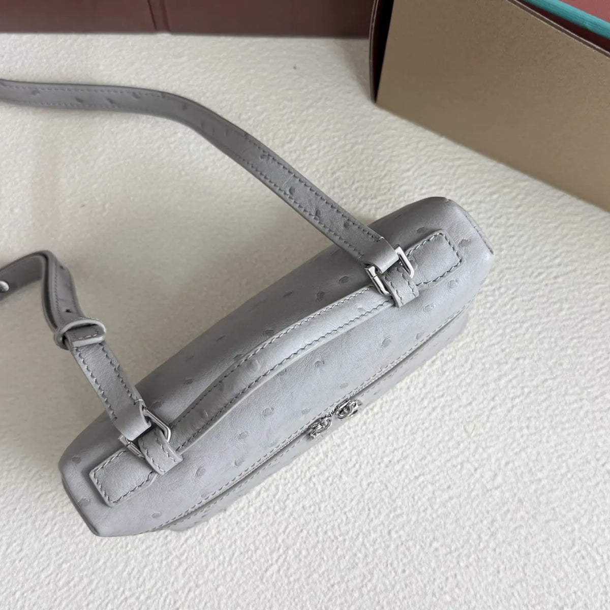 Loro Piana Pale Blue Ostrich - Hình 5