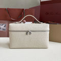 structured Loro Piana Ivory Ostrich Vanity