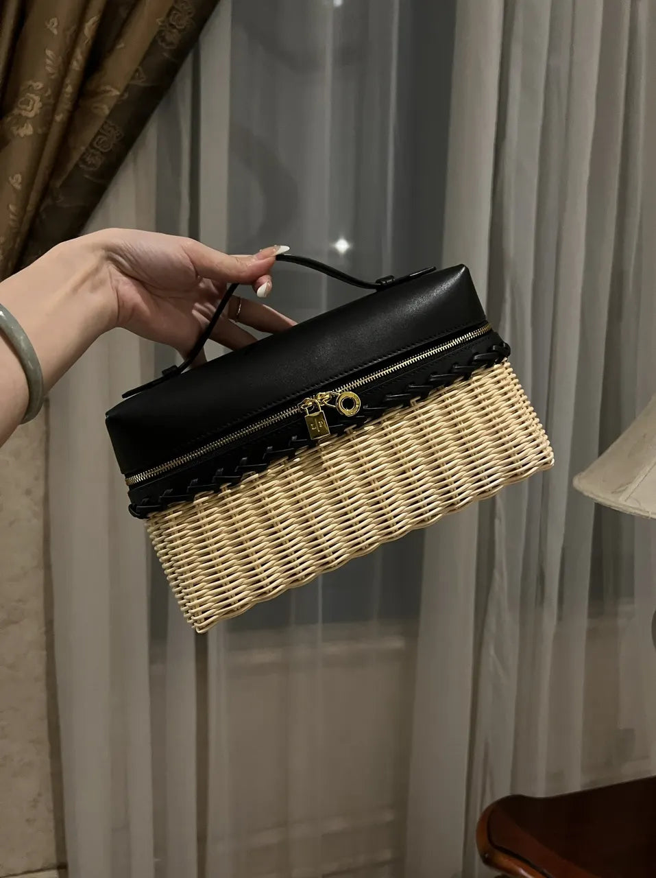 Goyard Black & Wicker Vanity Case