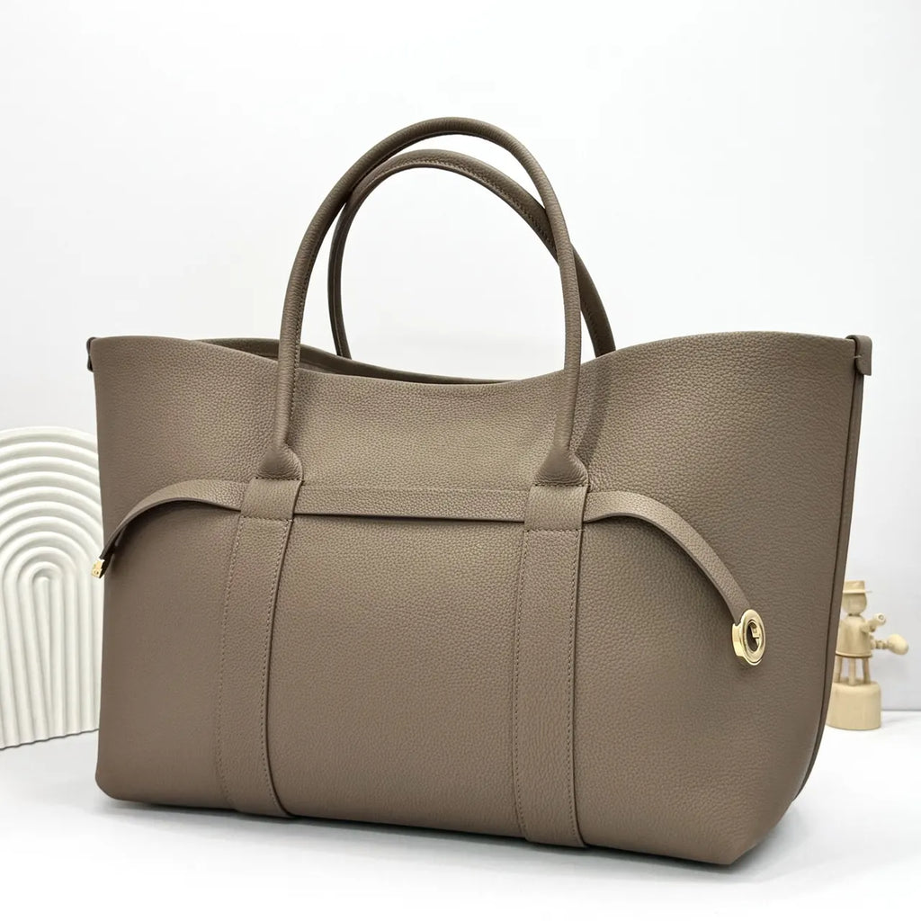 Loro Piana Mushroom Leather Tote - Hình 2