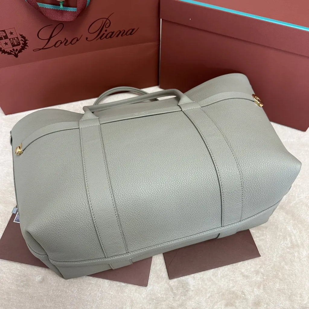Loro Piana Dove Gray Tote - Hình 4