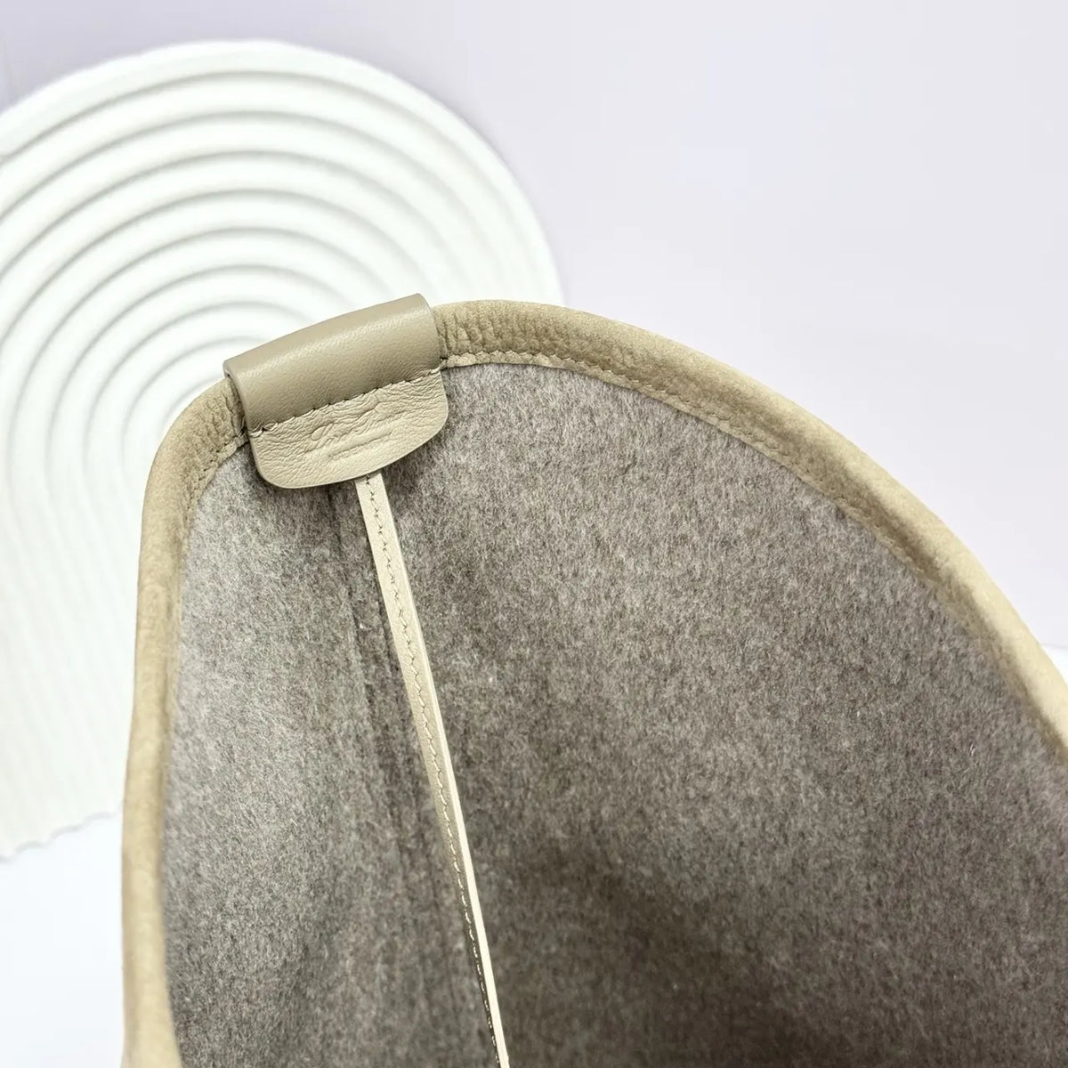 Loro Piana Taupe Suede Tote - Hình 7