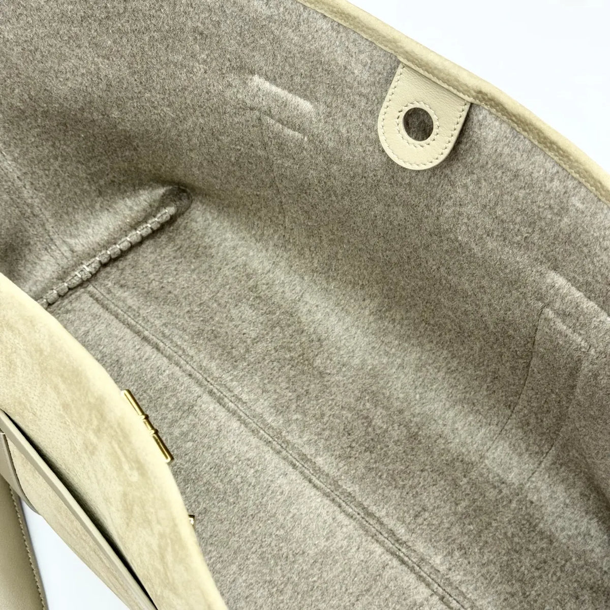 Loro Piana Taupe Suede Tote - Hình 9