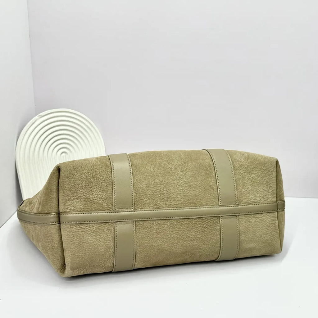 Loro Piana Taupe Suede Tote - Hình 3
