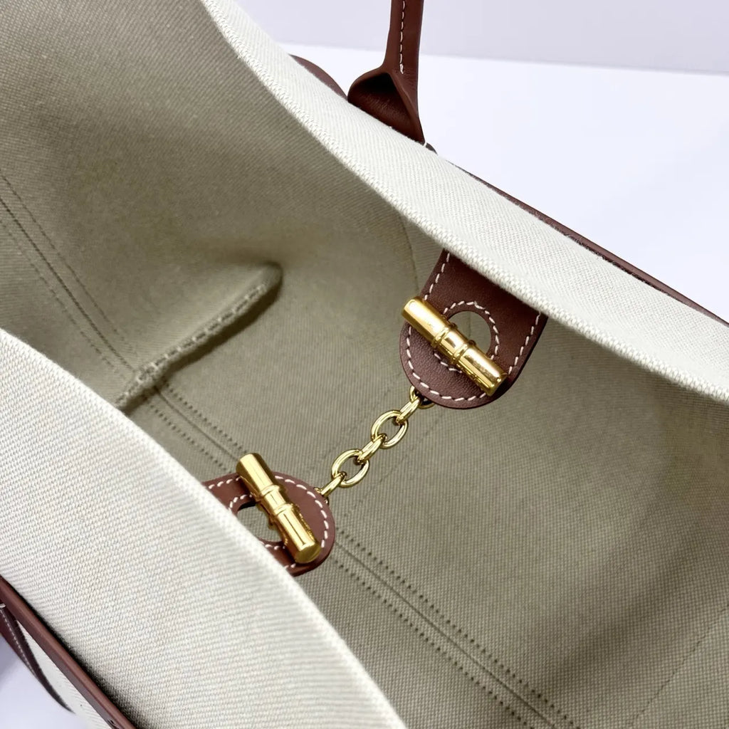 Loro Piana Linen Tote - Hình 6