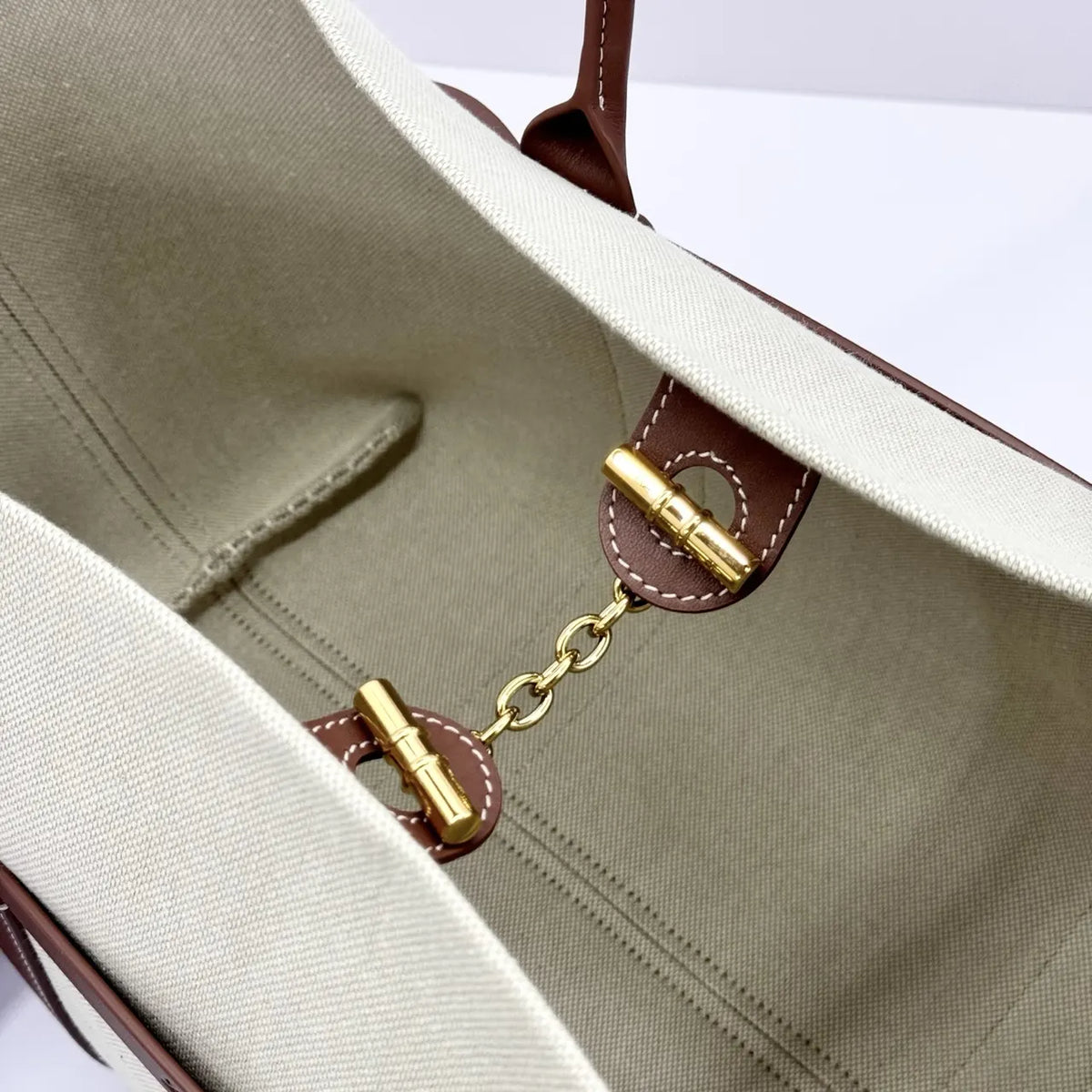 Loro Piana Linen Tote - Hình 6