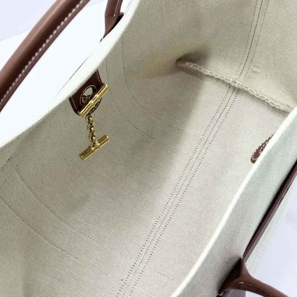Loro Piana Linen Tote - Hình 9