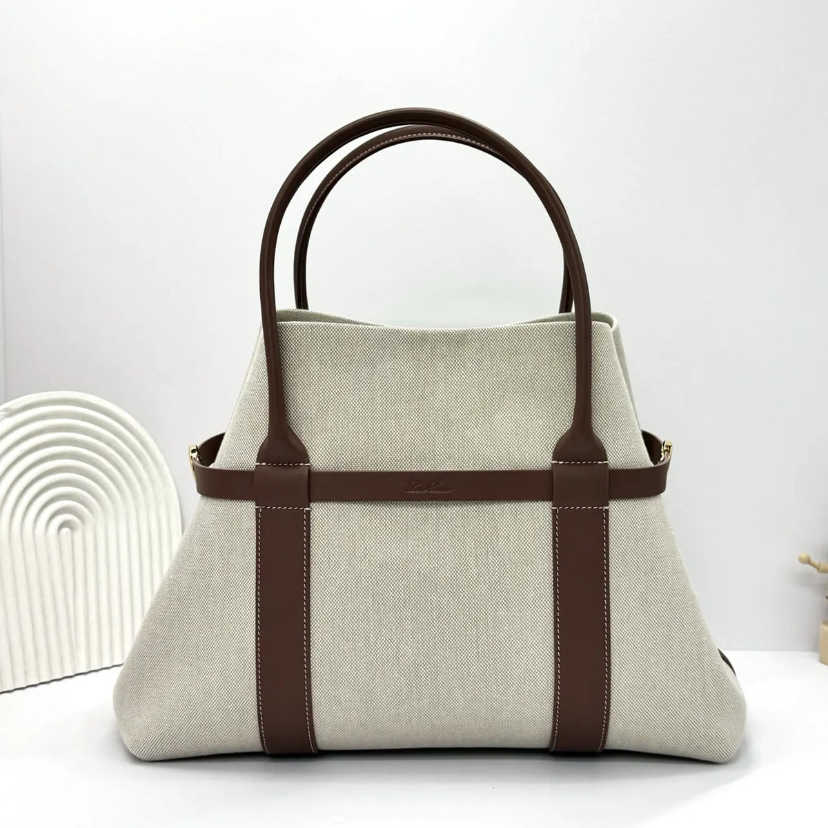 Loro Piana Linen Tote - Hình 3
