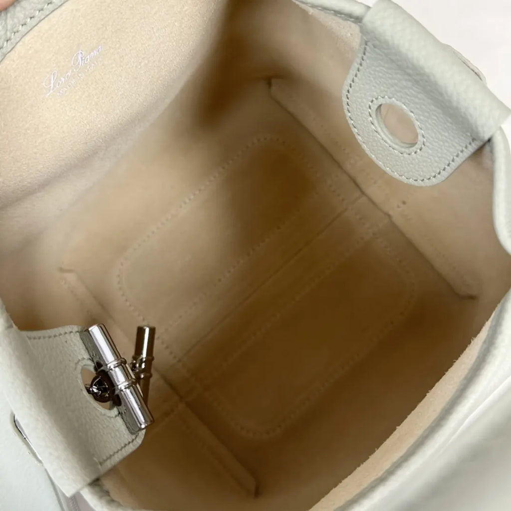 Loro Piana Pistachio Leather Bucket - Hình 6