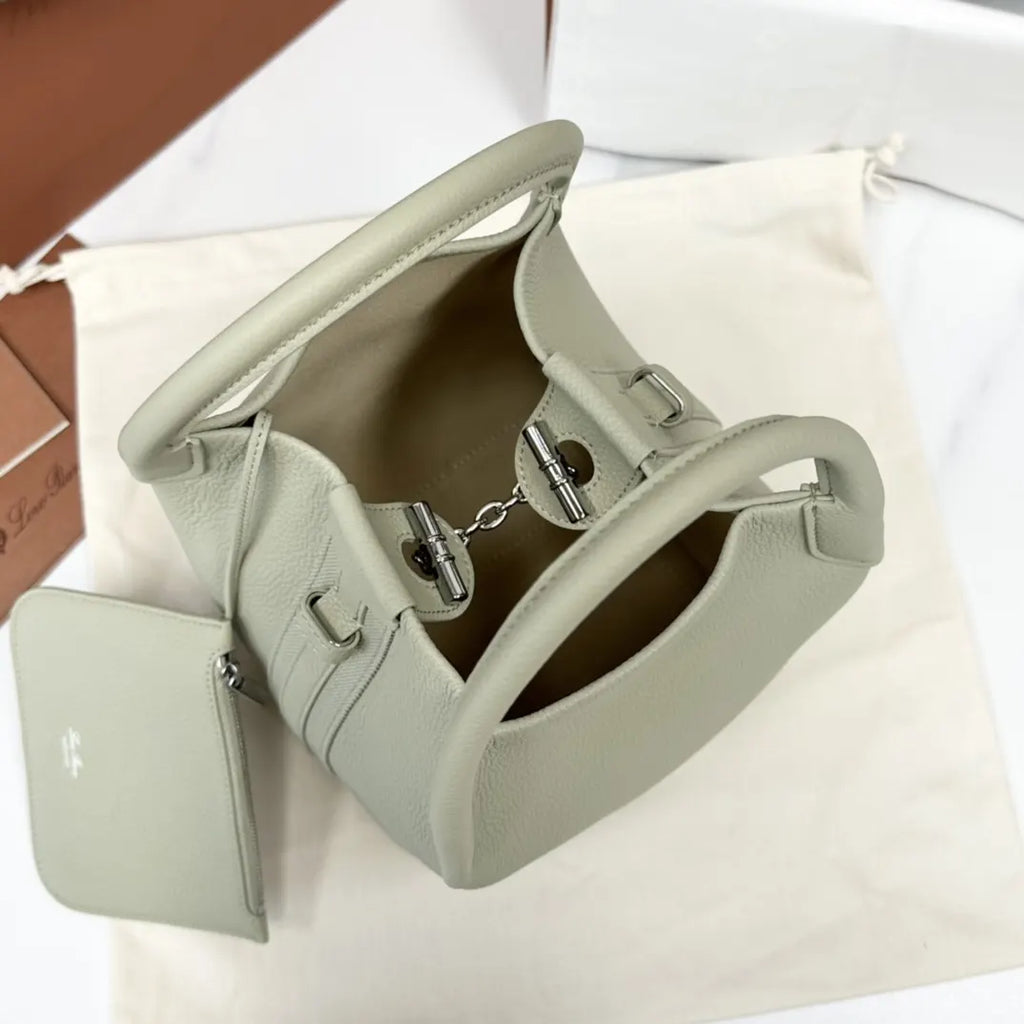 Loro Piana Pistachio Leather Bucket - Hình 5
