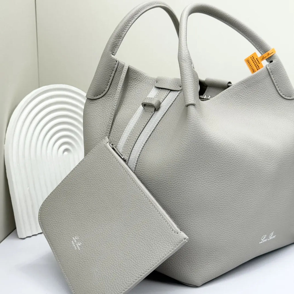 Loro Piana Dove Grey Hobo - Hình 2