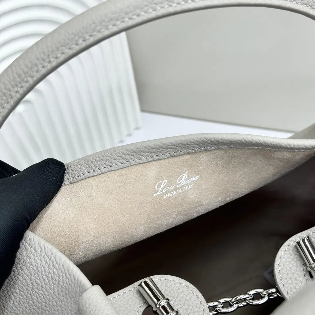 Loro Piana Dove Grey Hobo - Hình 9