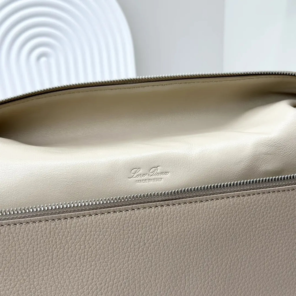 leather Loro Piana Dove Grey Vanity - Hình 7