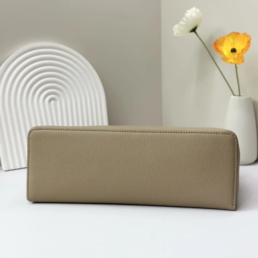 leather Loro Piana Dove Grey Vanity - Hình 4