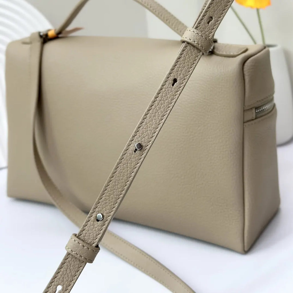 leather Loro Piana Dove Grey Vanity - Hình 5
