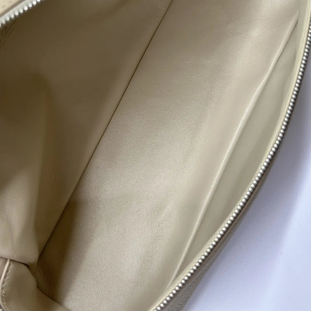 leather Loro Piana Dove Grey Vanity - Hình 8