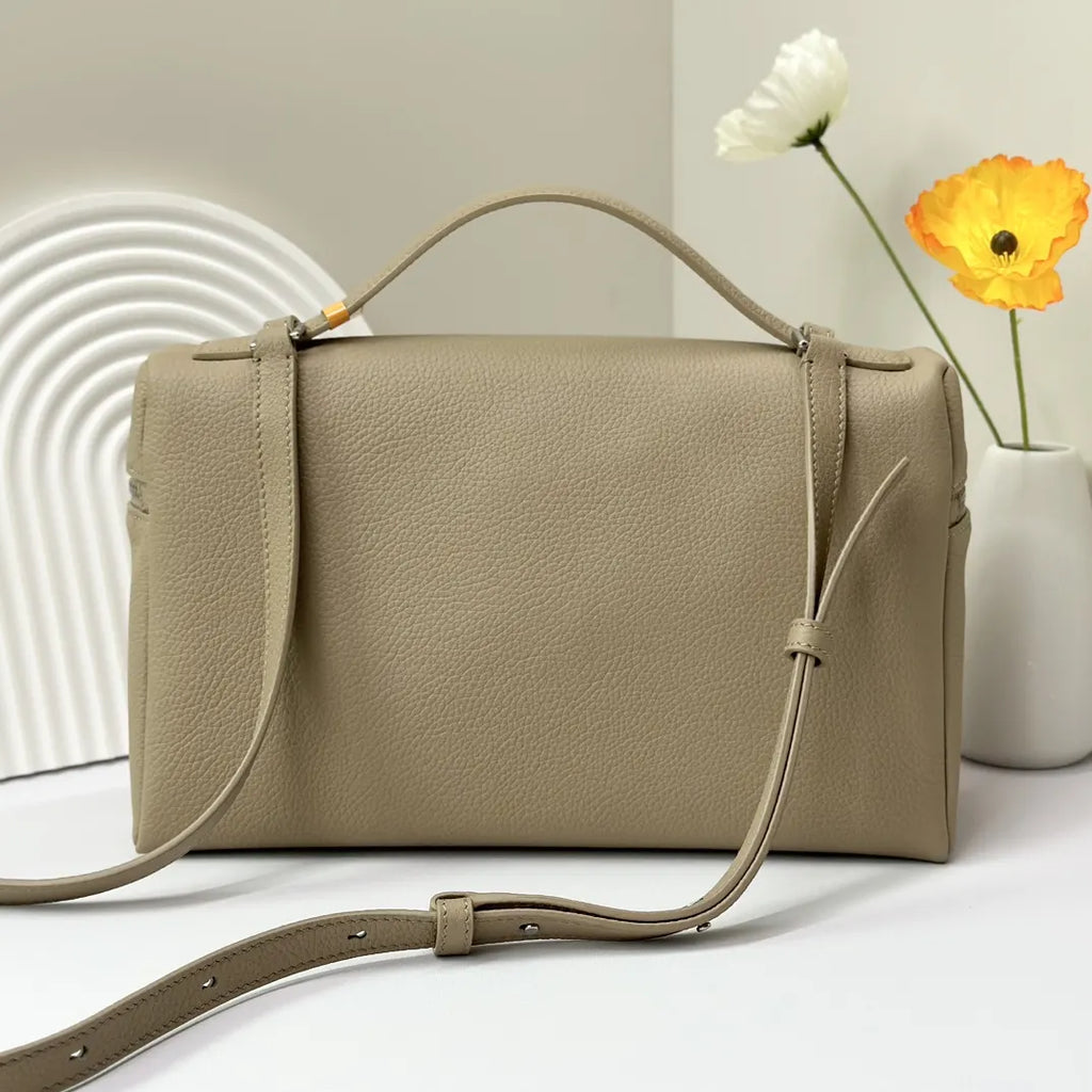 leather Loro Piana Dove Grey Vanity - Hình 3