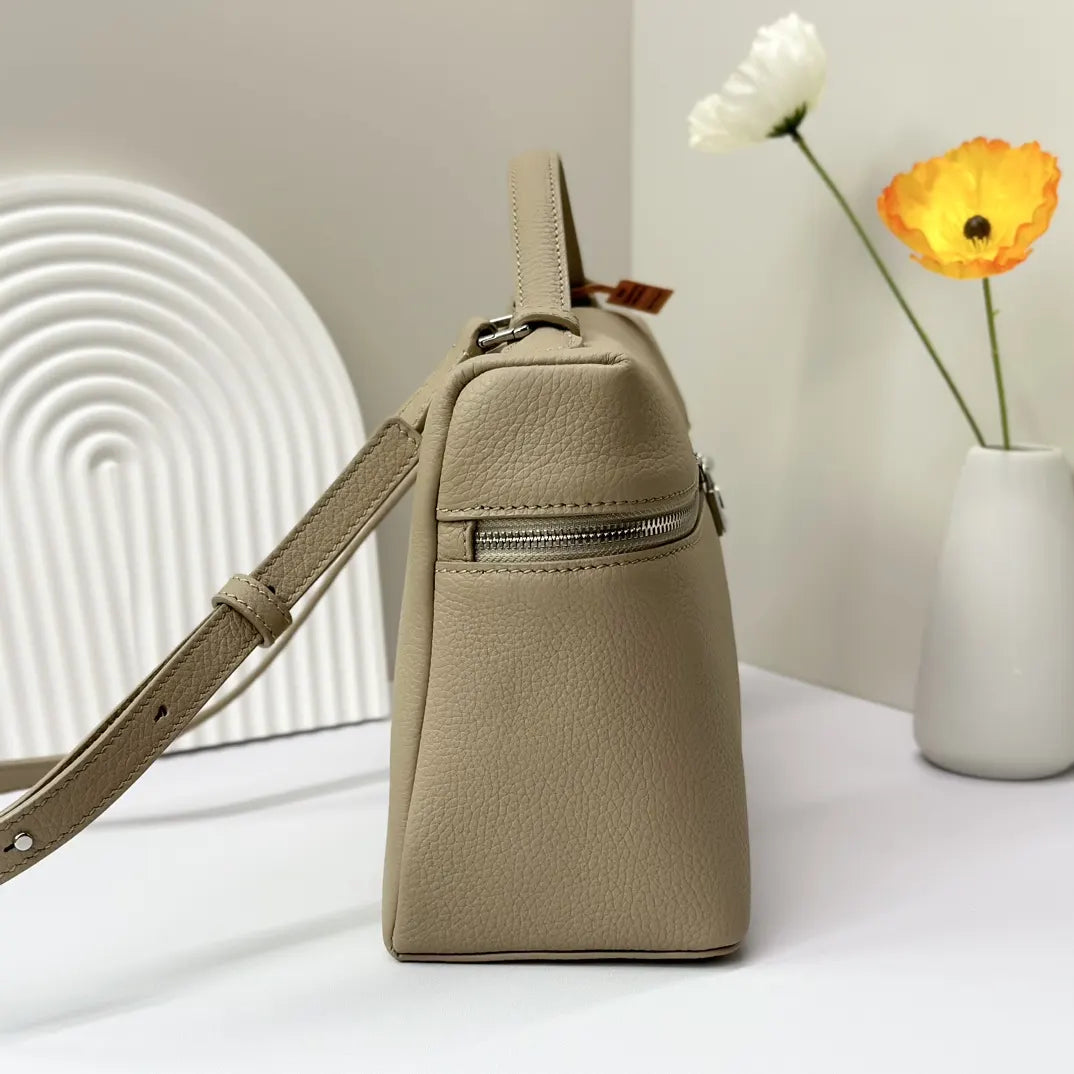 leather Loro Piana Dove Grey Vanity - Hình 2