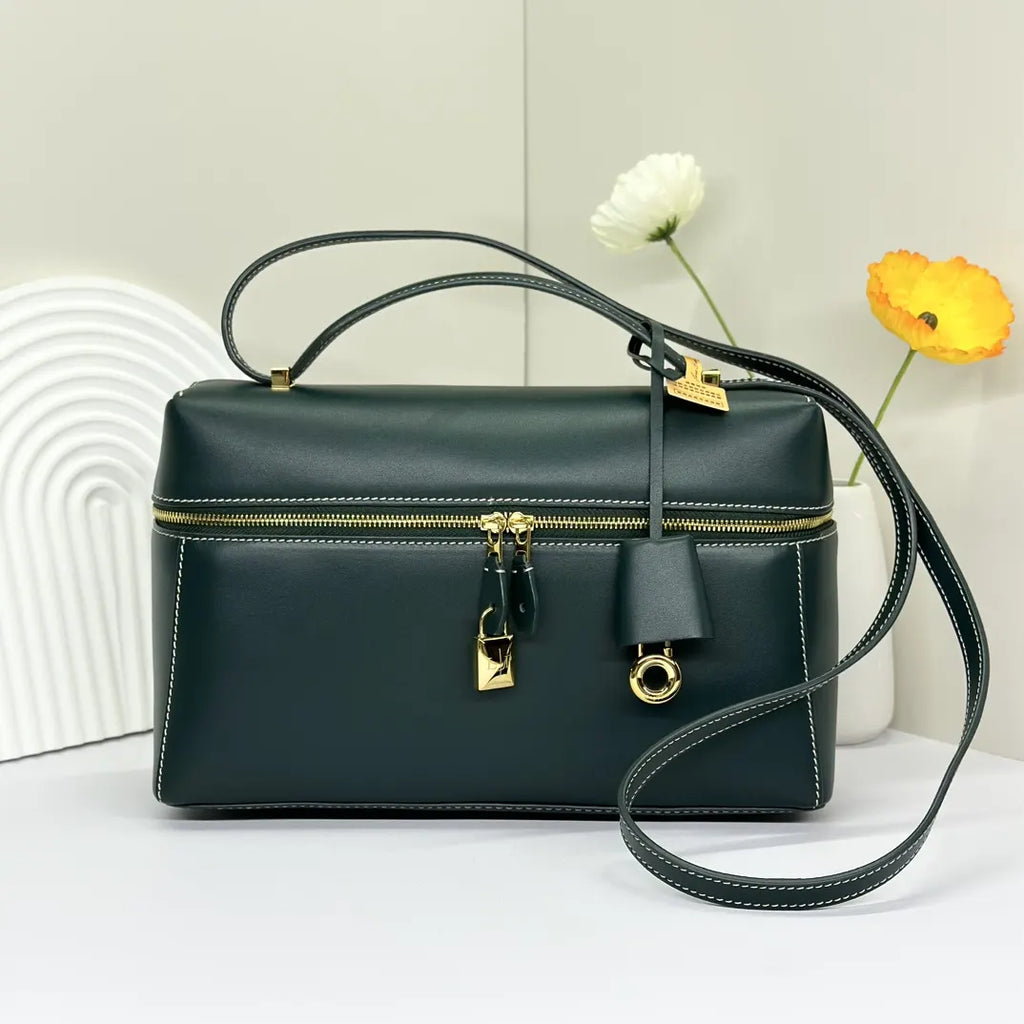 Loro Piana Forest Green Vanity Bag
