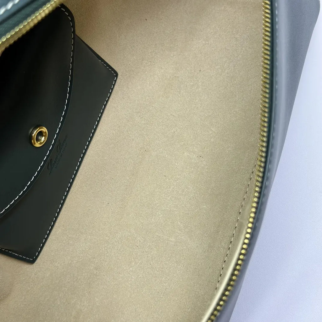 Loro Piana Forest Green Vanity Bag - Hình 9