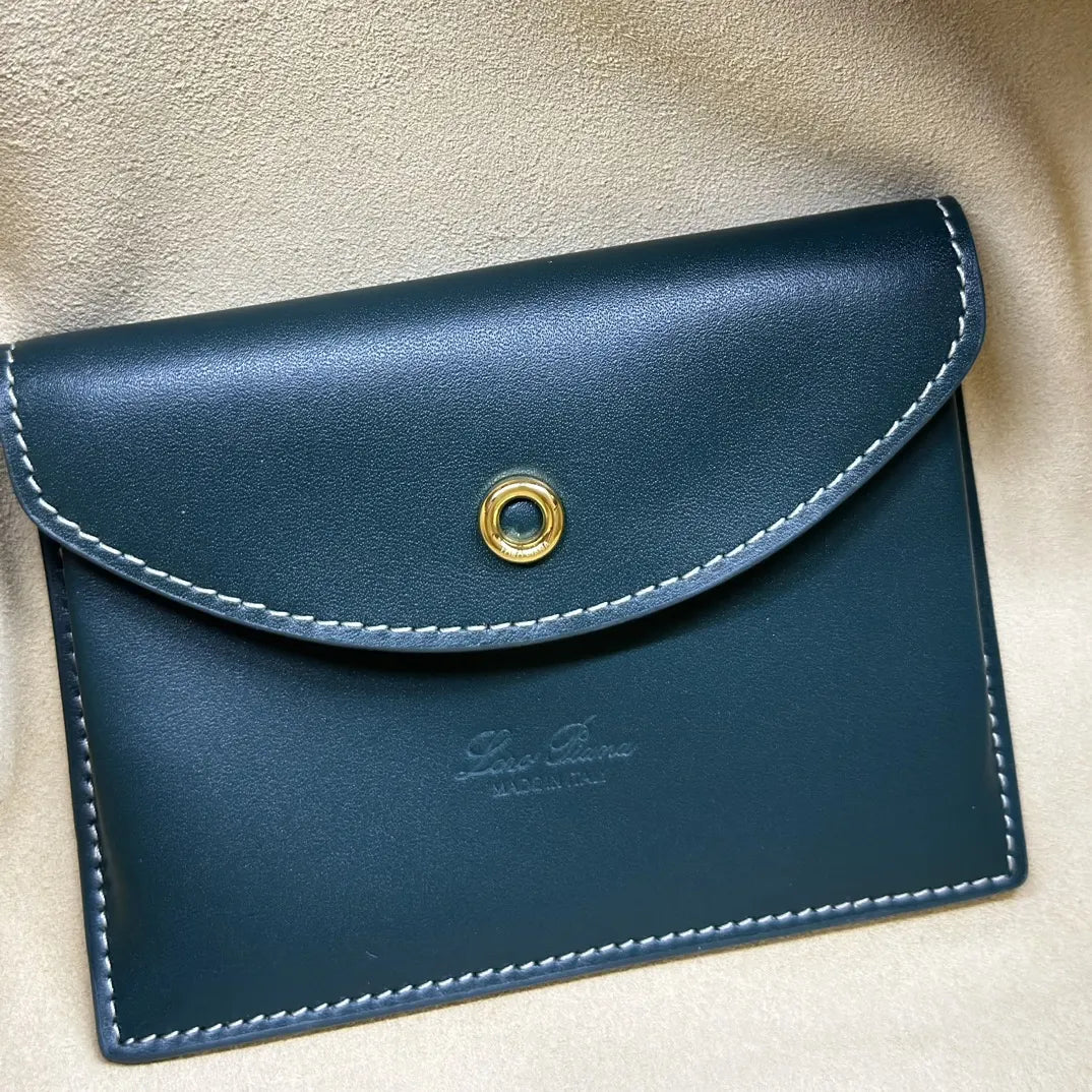 Loro Piana Forest Green Vanity Bag - Hình 8