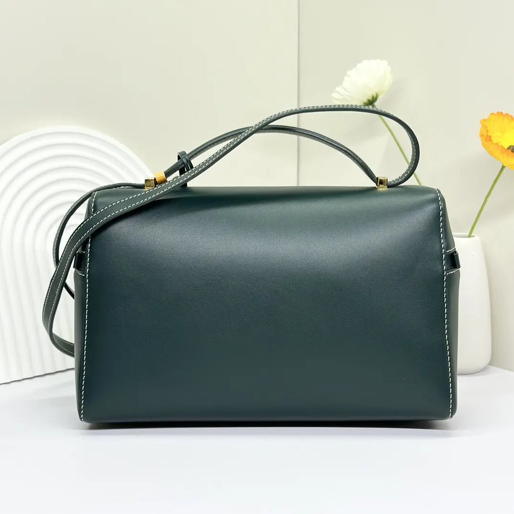 Loro Piana Forest Green Vanity Bag - Hình 3