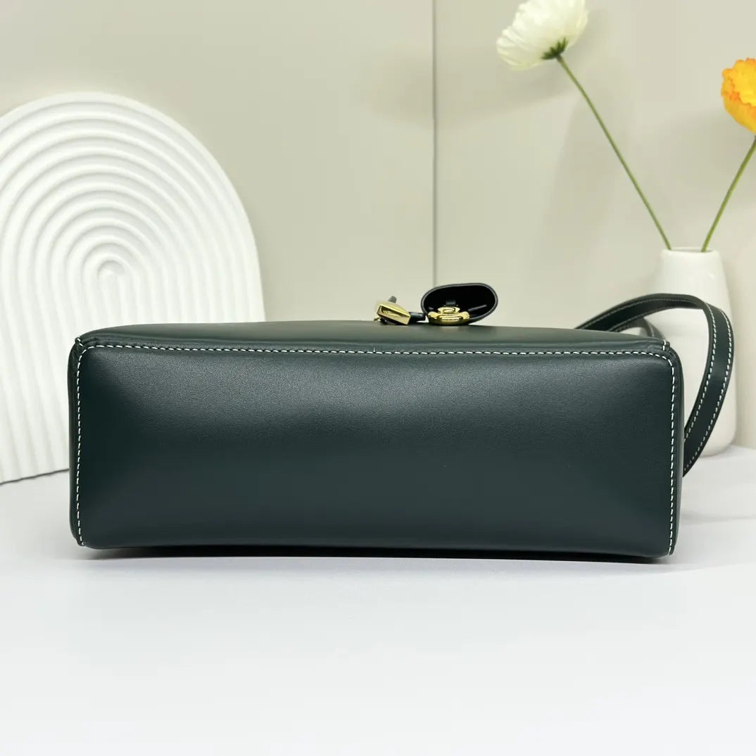 Loro Piana Forest Green Vanity Bag - Hình 4