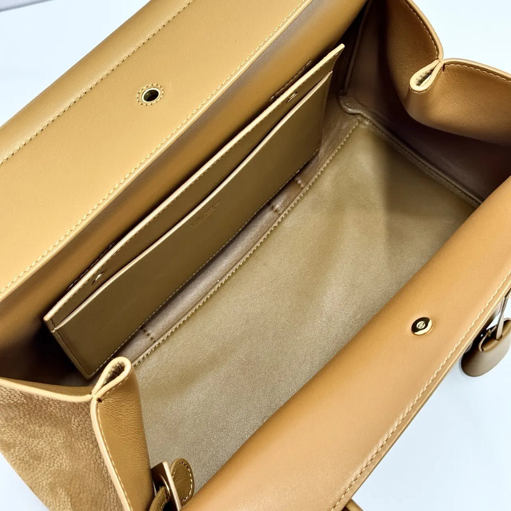 Loro Piana Caramel Suede Bag - Hình 8