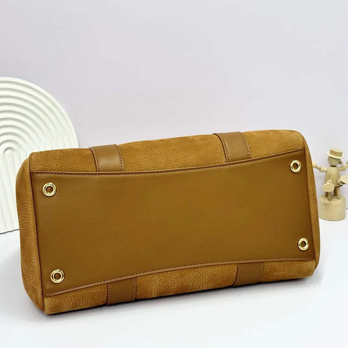 Loro Piana Caramel Suede Bag - Hình 3